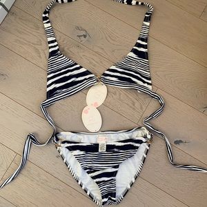 Shoshanna girl size 12 bikini Navy blue